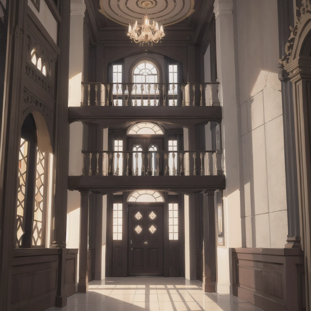 A house, luxurious, with chick colors, and royal interior