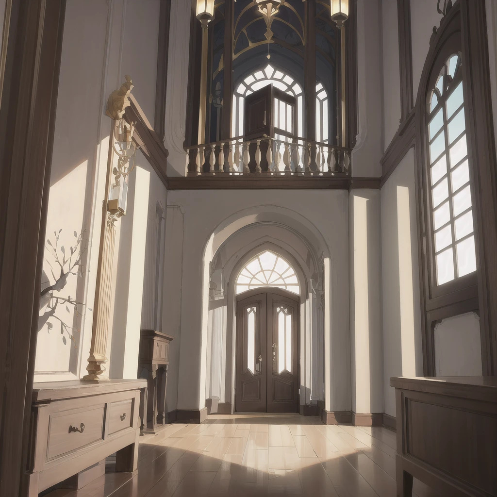 A house, luxurious, with chick colors, and royal interior