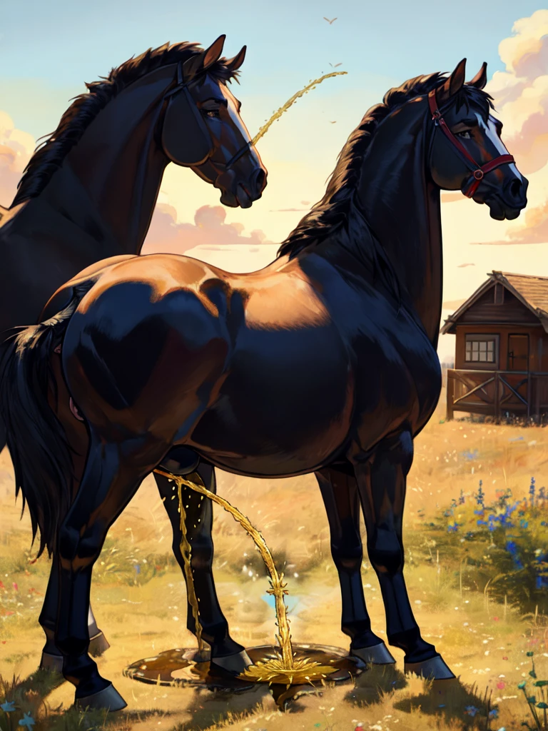 Feral horse, horse penis, anus, anal penetration, young boy, lube, in the stable