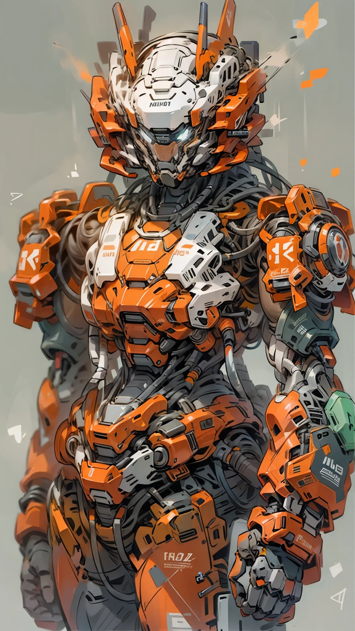 Retro humanoid robot、3 m、Heavy machinery、Powered Suit、Gotsui、red