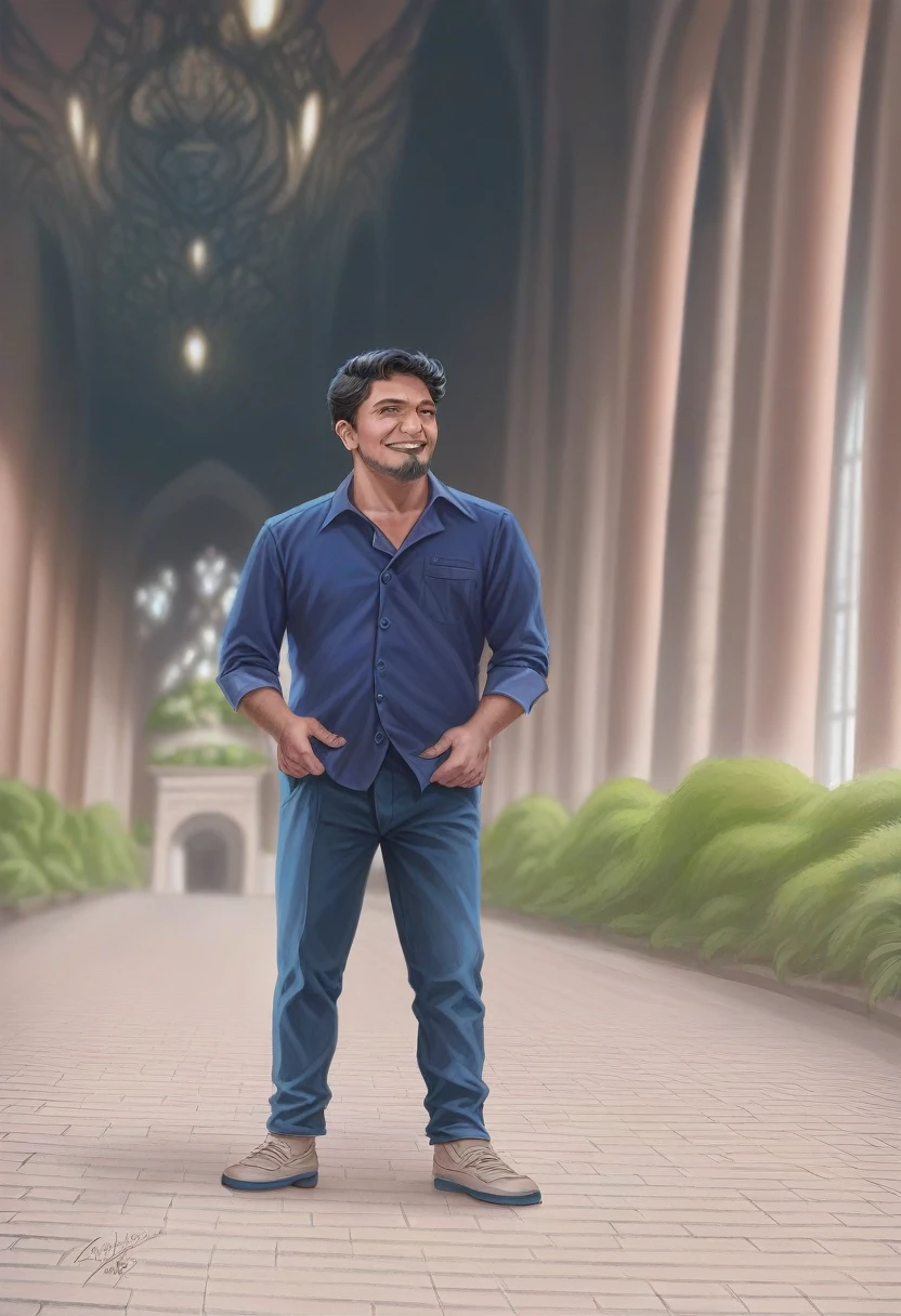 (best quality,4k,8k,highres,masterpiece:1.2),ultra-detailed,(realistic,photorealistic,photo-realistic:1.37),39 year old man,gradient hair,gradient beard,no mustache,strong jawline,sharp features,piercing eyes,intense gaze,distinguished appearance,sophisticated look,wise expression,wisdom and experience,confident smile,stylish outfit,fashionable attire,casual elegance,modern and classy,standing against a colorful abstract background,subtle lighting,soft shadows,rich color palette,vibrant hues,contrasting tones,artistic style,impressionist touch,elegant brushstrokes,texture and depth,realistic rendering,sophisticated details,meticulous attention to facial features,subtle wrinkles and lines,highly defined hair strands,perfectly groomed beard,fine skin texture and pores,detailed clothing folds and patterns,aesthetic composition,balanced and harmonious,fine art quality,painted on a canvas,portrait format,a masterpiece capturing the essence of age and wisdom.