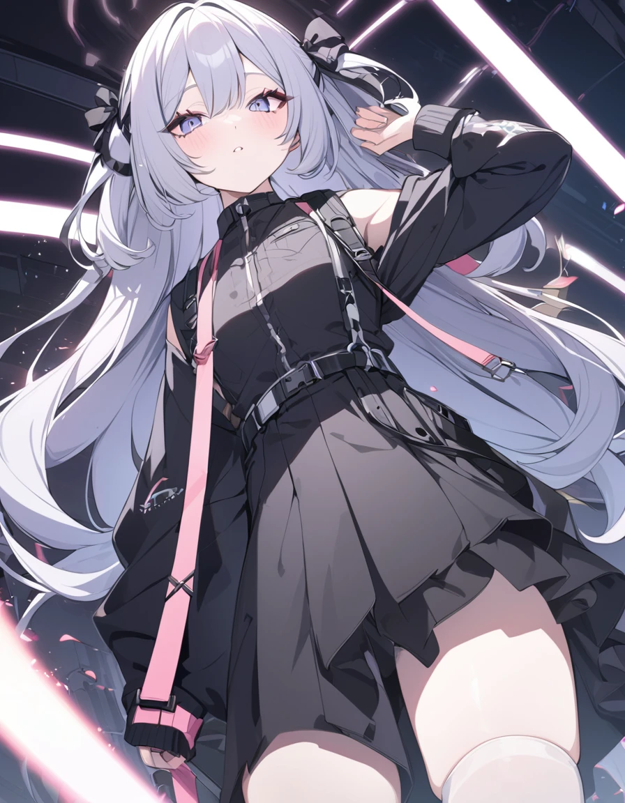 (Front focus),(in the darkness:1.6),, (masterpiece, Highest quality, The most square art, Beautifully、Aesthetic:1.2),(masterpiece, Highest quality, Highest quality, Official Art, Beautifully、Aesthetic:1.2),(masterpiece, Highest quality, Highest quality, Official Art, Beautifully、Aesthetic:1.2), A girl, Glitch Art, (Digital Distortion), Pixelate fragments, Corrupted data,Colored Noise, Visual confusion,Modern Aesthetics