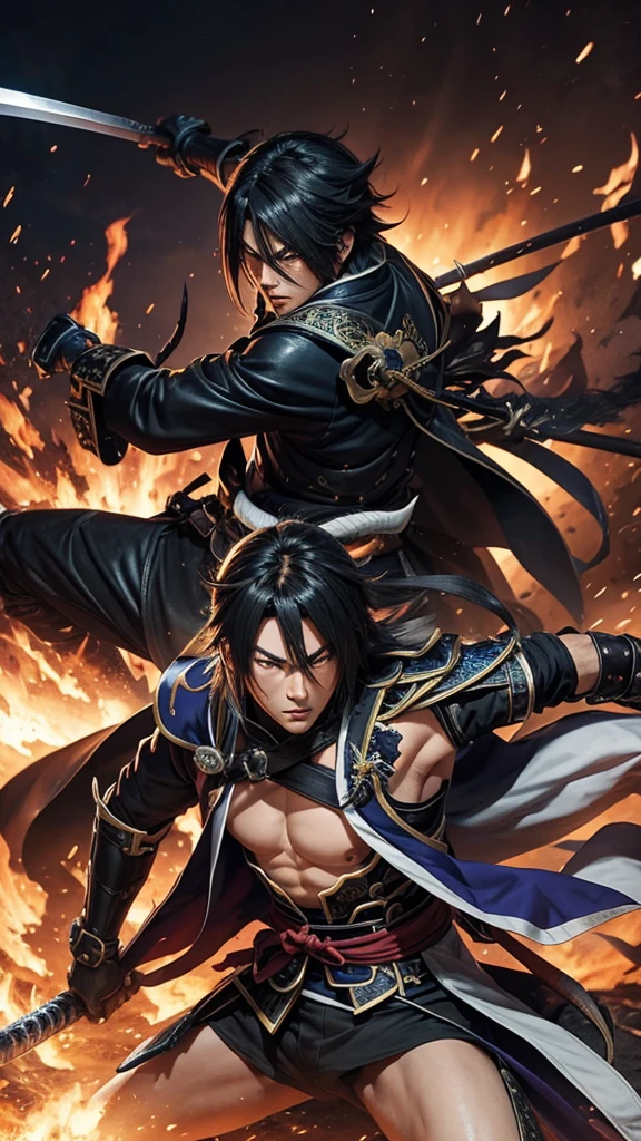 Date Masamune is fighting a fierce battle with a demon in another world.