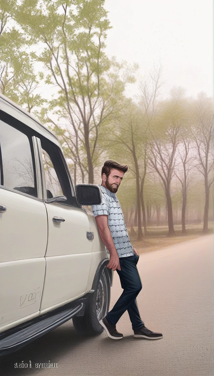 (best quality,4k,8k,highres,masterpiece:1.2),ultra-detailed,(realistic,photorealistic,photo-realistic:1.37),39 year old man,gradient hair,gradient beard,no mustache,strong jawline,sharp features,piercing eyes,intense gaze,distinguished appearance,sophisticated look,wise expression,wisdom and experience,confident smile,stylish outfit,fashionable attire,casual elegance,modern and classy,standing against a colorful abstract background,subtle lighting,soft shadows,rich color palette,vibrant hues,contrasting tones,artistic style,impressionist touch,elegant brushstrokes,texture and depth,realistic rendering,sophisticated details,meticulous attention to facial features,subtle wrinkles and lines,highly defined hair strands,perfectly groomed beard,fine skin texture and pores,detailed clothing folds and patterns,aesthetic composition,balanced and harmonious,fine art quality,painted on a canvas,portrait format,a masterpiece capturing the essence of age and wisdom.