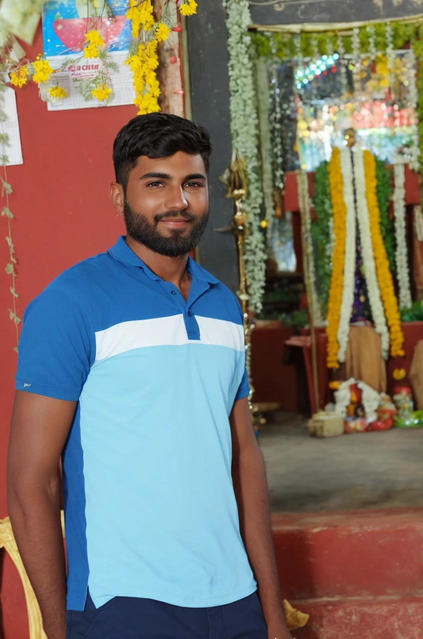 Man with a charm in his hand