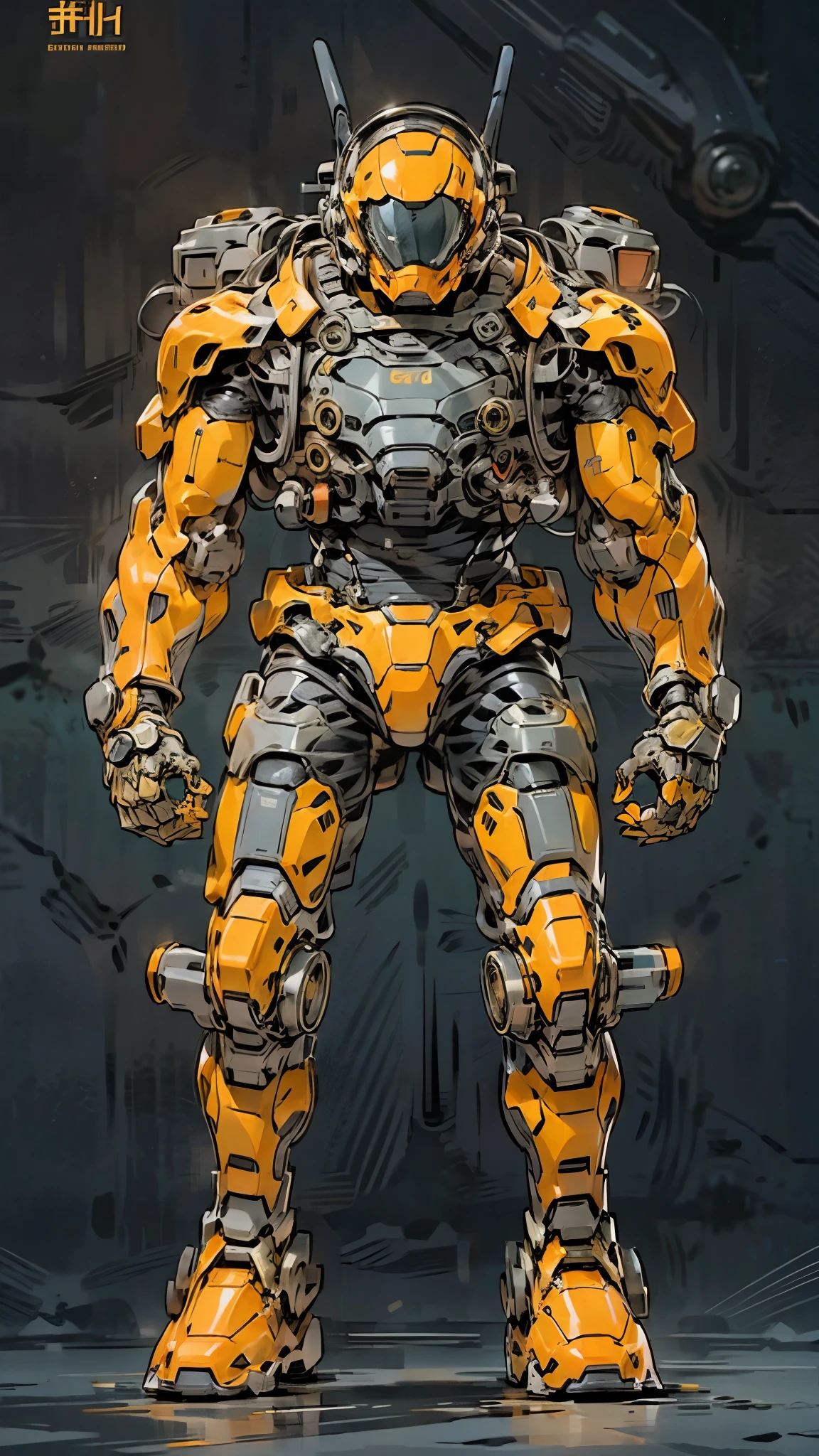 Retro Powered Suit、Exoskeleton、3 m、yellow、construction、Heavy machinery、Big Hands