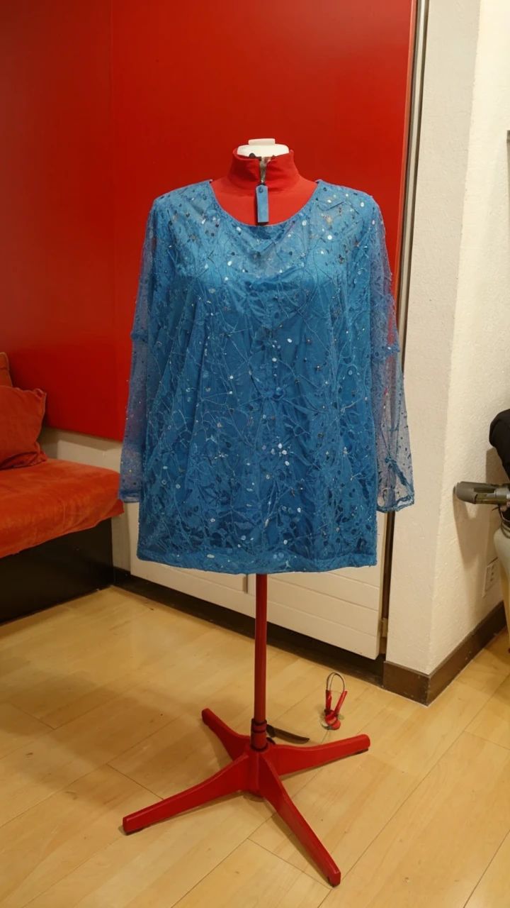 Change the color of the mannequin to a white professional sewing mannequin