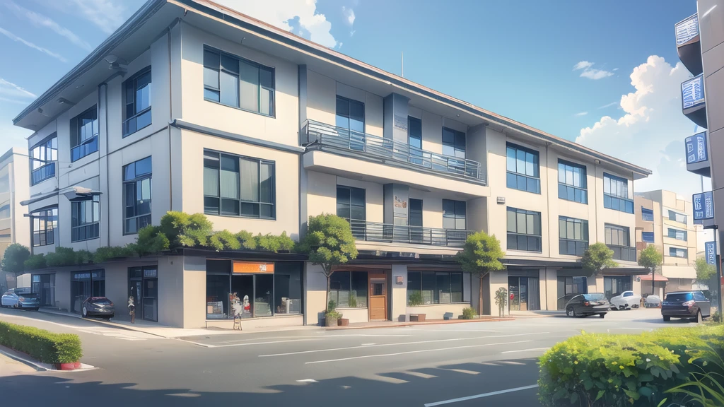 (commercial building:1.5),road ,(รถวิ่งบนนroad:1.6) capital landscape:1.5