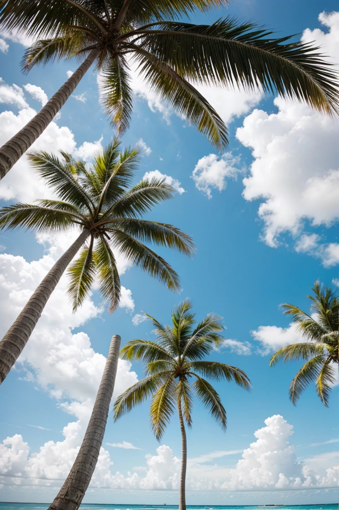 Coconut tree  sky.