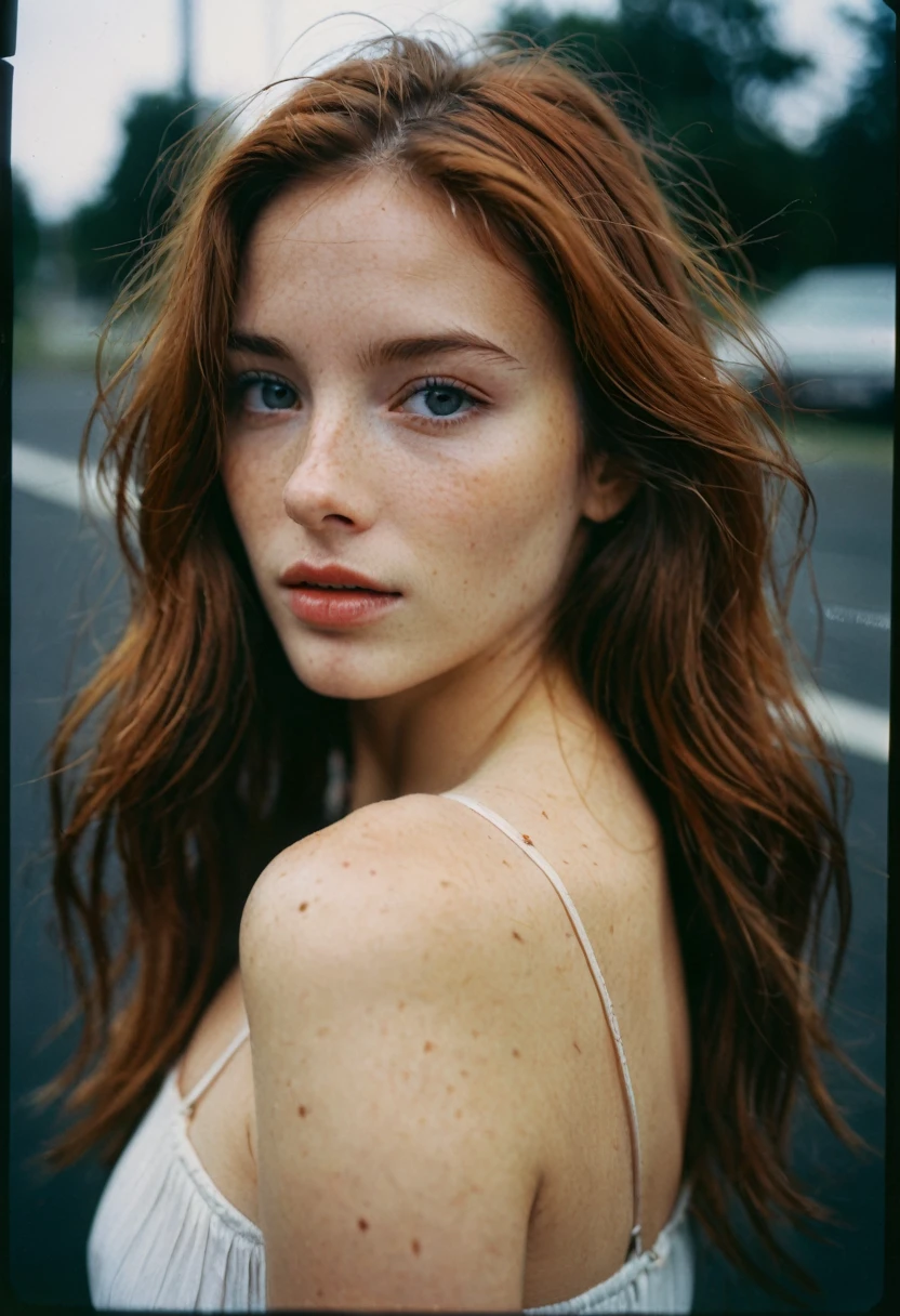 1girl in, age19, Solo, Aesthetic artwork, irish redhead, wavy ginger hair, shoulder length ginger hair, gray eyes, light grey eyes, some small freckles, pale skin, A-cup, small breasts, rough skin,runners body, (textured skin, skin pores:1.1), (moles:0.8), imperfect skin, goosebumps, model posing, modelling, in red underwear, pool-side, outside a italian villa, with floreal paterns, provocative,(extremely detailed 8k wallpaper) ,soft lighting, high quality, film grain, Fujifilm XT3 sharp focus, f 5.6, 24mm, High Detail, Sharp focus,(natural light), crazy details, complex details, hyperdetailed, seen from far, aspect ratio 4:5