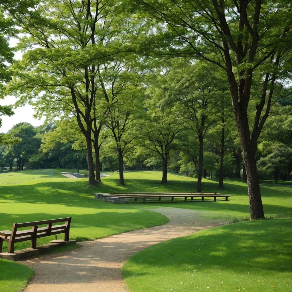 Natural grass park、I don't need people