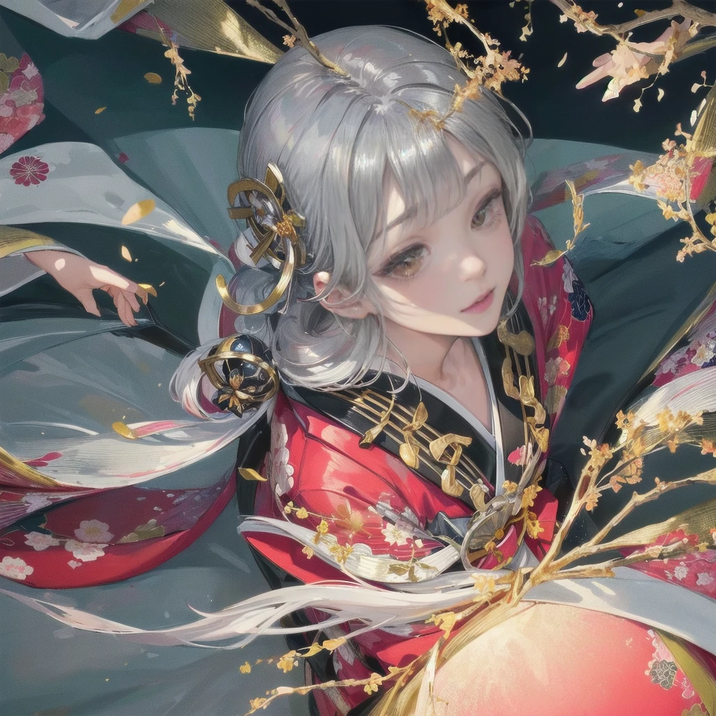 ((8K, RAW Photos, Highest quality, masterpiece)),((Showing the kimono from the obi up：1.5)), High-resolution RAW color photos、

Professional close-up photography, (Realistic, フォトrealism: 1.37), 

(Highest quality), (Best Shadow), (Best illustrations),

High-quality images、Skin Radiance、Texture of skin and clothing、

Expression of fine eyes、Shiny Hair,Long Hair Girl, Manga inspired by Lee Jong-suk, 

Trending on deviantart, realism, detailed manga style, Manga art style,

Perfect Line Drawing, Beautiful line art, digital manga art girl, K-POPアイドル,

 Beautiful brown eyes, Fuller lips, Gorgeous face with attention to detail, 

(Cute Smile), attractive, Innocent, (Perfectly detailed face), 

(Detailed and carefully drawn hand) Photorealistic images, Written boundary depth, 

(Japanese style princess cut hairstyle:1.5), 

best quality, masterpiece, New Year, 

((Kimono with strikingly beautiful colorful colors, red, Silver, gold:1.7)), 

Three Japanese high-school cute girls, ((looking straight:1.5)), 

gently smiling, 

((upper arms hidden by clothes and hair)),

(innocent and pure high-school-girls:1.7)

((white short scarf)), ((white feather shawl)), 

(separately side by side:1.4), 

shrine background, (mount Fuji:1.3), ((snow))

winter(season), (outdoors:1.5)