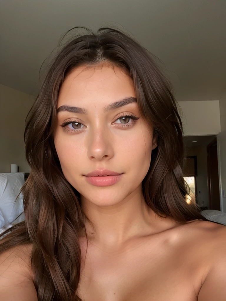 photo de Belle brune Brown eyes (nudes Snapchat ), very detailed, 22 ans, , boobs, visage innocent, natural wavy hair, Brown eyes, high resolution, head of'artwork, best quality, intricate details, very detailed, sharpness, detailed skin, texture de peau realistic, texture, detailed eyes, Professionnel, 4K,, shot with Canon, 85mm, Kodak Vision Color, corps parfaitement ajusté , extremely detailed, la photographie_\(ultra\), photorealistic, realistic, Post-traitement, Maximum details, roughness, real life, ultra realistic, photorealism, la photographie, 8K UHD, la photographie, gros