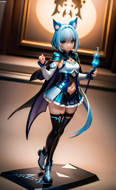 (blue color lighting),(close to viewer:1.5)、(masterpiece:1.5、Photorealistic:1.4,anime coloring:1.4、high resolution:1.4)、,(spot light:1.2、Exquisite beautiful eye:1.5,)、(stand:1.5)、()、(upper body:1.7)、
(kind eyes、tareme:1.4),(Hollow Eyes)、(Cute Face)、(blue hair:1.5)、(middle hair:1.5),(sidelock :1.6),(blunt bangs:1.3),(1 girl)、(blue eyes:1.2)、(clear face:1.5),()、(solo)、(chromium　metal black :1.5) ,(),(flat chest),(),(waist-cape armor:1.5),(Leg guard)、(armored dress)、()、Slim Body(),Shiny Hair、