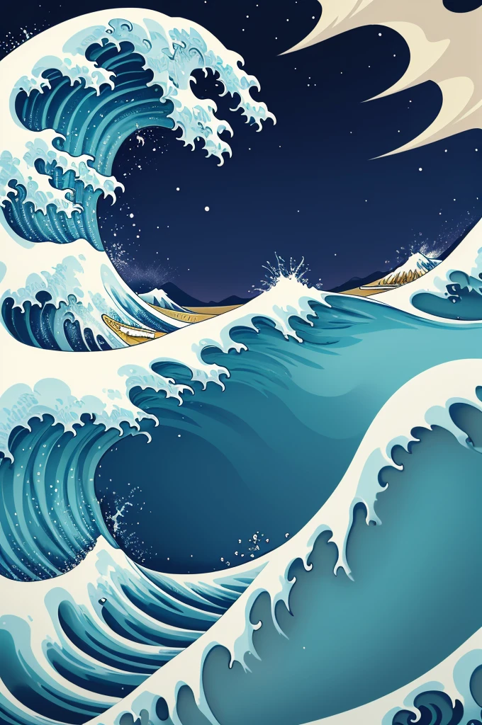 Great wave of Kanagawa on 2712 x 1220 resolution