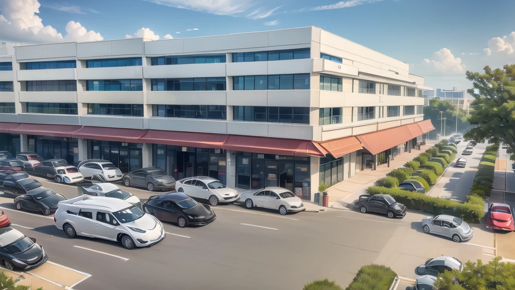 (commercial building:1.5),road ,(รถวิ่งบนนroad:1.6) capital landscape:1.5 ,(many cars:1.5)