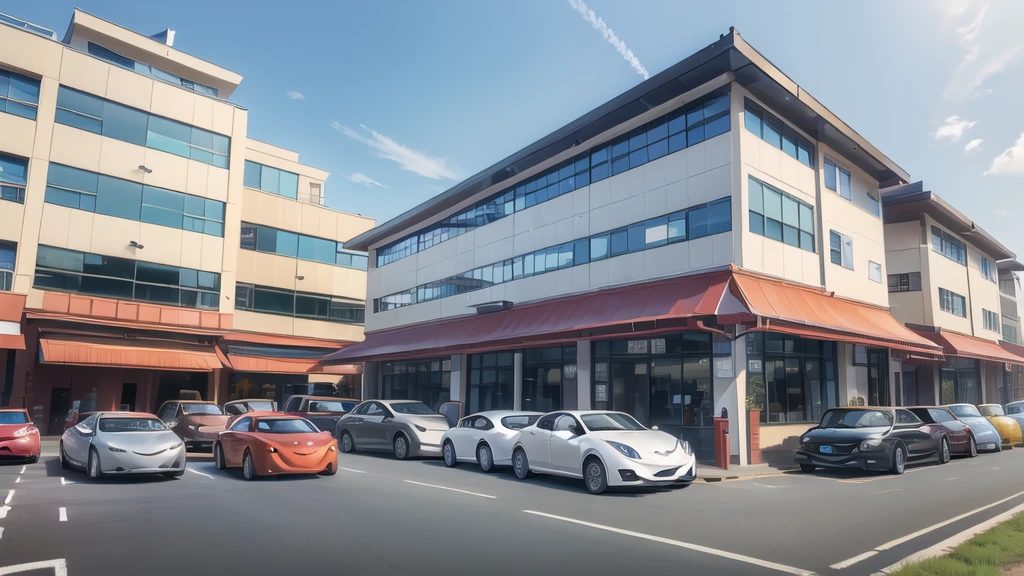 (commercial building:1.5),road ,(รถวิ่งบนนroad:1.6) capital landscape:1.5 ,(many cars:1.5)