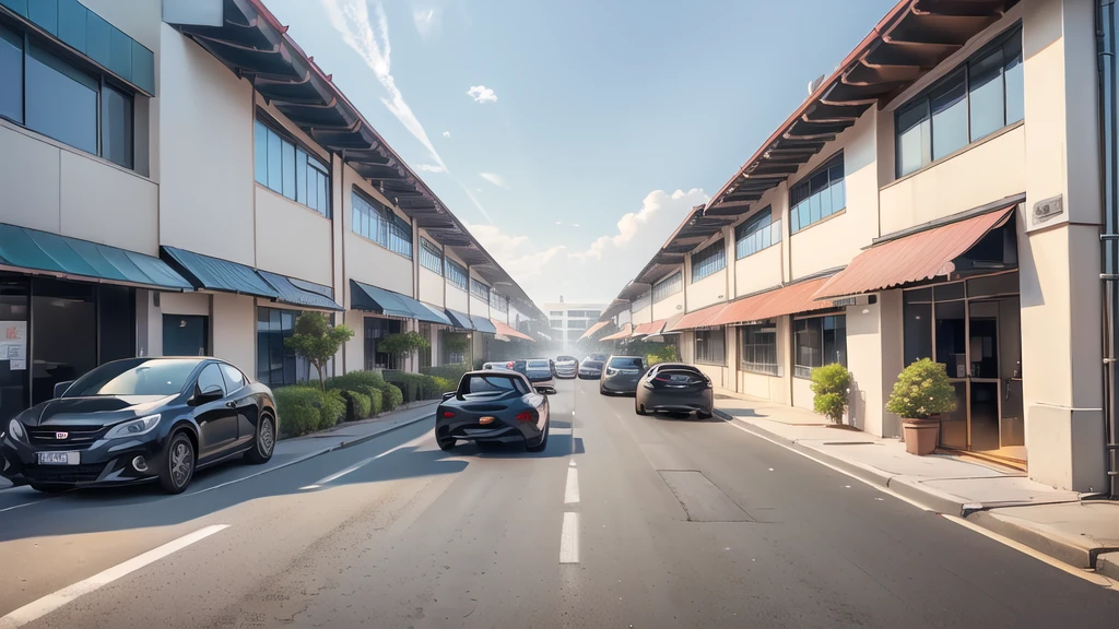 (commercial building:1.5),road ,(รถวิ่งบนนroad:1.6) capital landscape:1.5 ,(many cars:1.5)