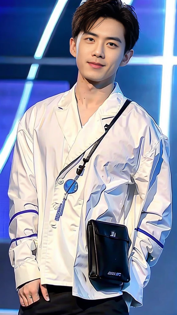 male handsome 20-year-old handsome shirt guy,looking to the camera,frontage,high qulity,tmasterpiece,8K.4K,1080P,Light-sensitive, ยิ้ม, ,มุมกว้าง