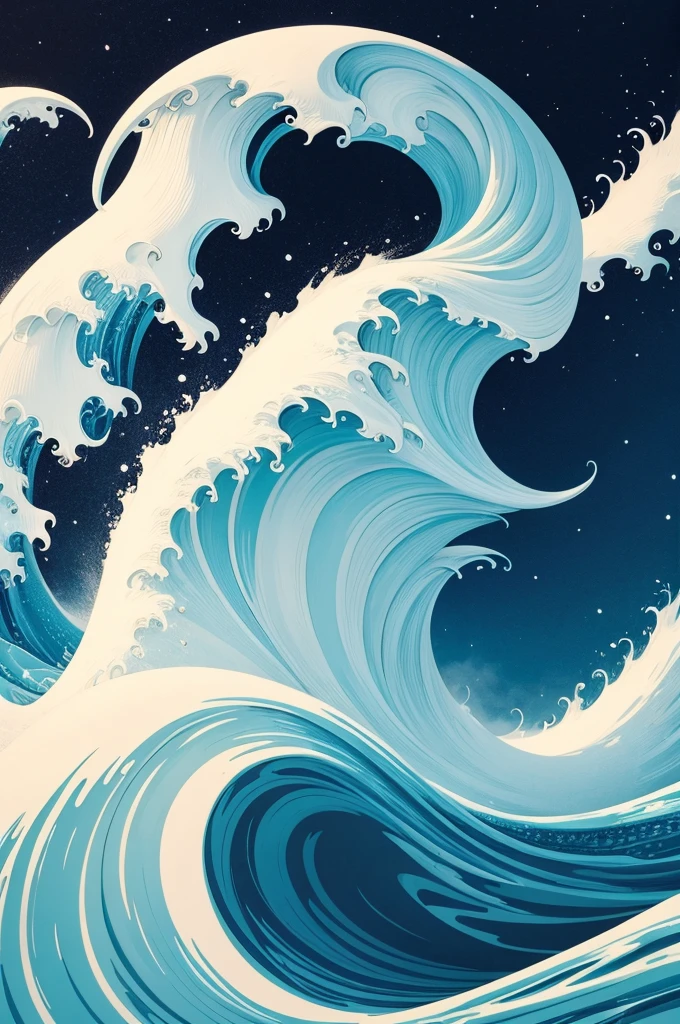 ((best quality)), ((masterpiece)), (detailed), great wave Kanagawa on 2712 x 1220 resolution