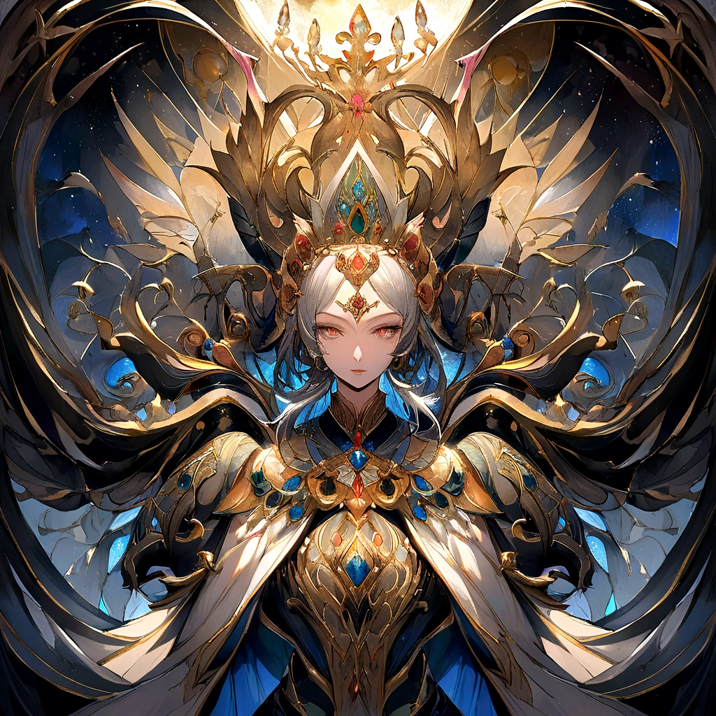 Qi Tian Great Sage,Make a big fuss about the Heavenly Palace,A visual feast blooming on a dark background。The mysterious sky represented by oil painting art,wild and,The soul is struck in him。The image is full of passion and struggle,High details reveal the creative exploration of abstract soulsdive into this,Experience a wonderful and dark world。
