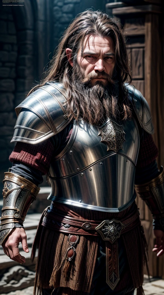 fantasy character, dwarf, brown hair, long beard, shiny armour, plate armour, extremely detailed, hyperrealistic, high quality, 8k, studio lighting, masterpiece, cinematic, dramatic lighting, volumetric lighting, realistic textures, intricate details, photorealistic
