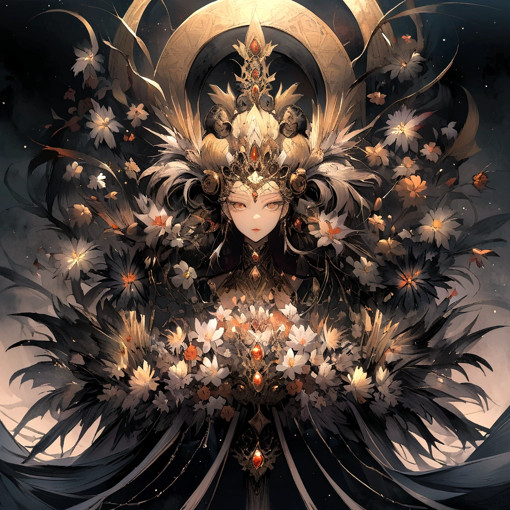 Qi Tian Great Sage,Make a big fuss about the Heavenly Palace,A visual feast blooming on a dark background。The mysterious sky represented by oil painting art,wild and,The soul is struck in him。The image is full of passion and struggle,High details reveal the creative exploration of abstract soulsdive into this,Experience a wonderful and dark world。