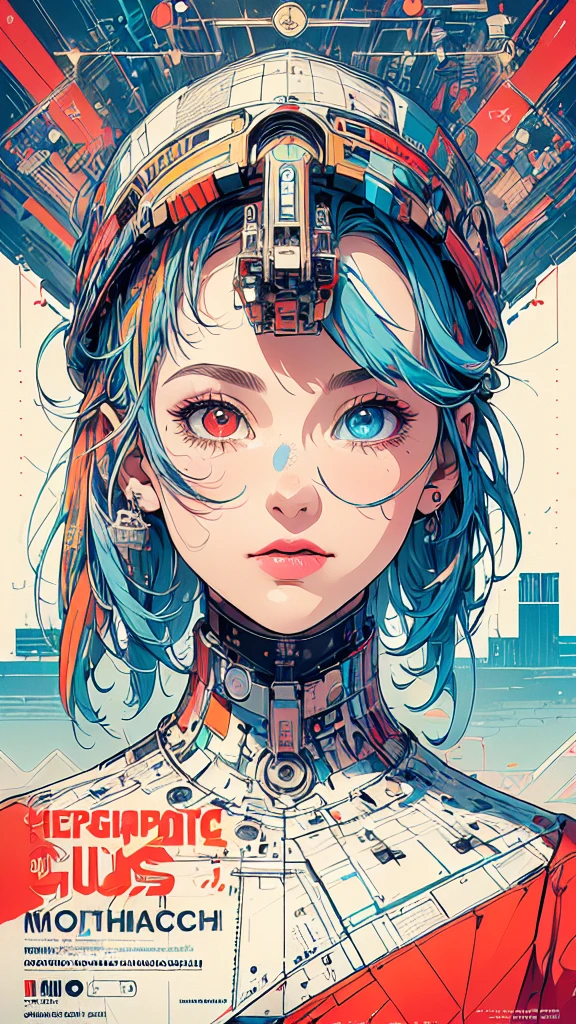 (((masterpiece, highest quality))),(((solo:1.2))),(((1girl:1.2))),32k wallpaper, very detailed, poster, vintage science fiction,(((((geometric cinematic movie poster))))), (bauhaus), shape,(((abstract))),(mid century modern),movie poster,(((((portfolio))))),(((((Close-up))))),(((((bust up))))),((((more various angle)))),(((highlight))),Vast landscape,((((heterochromia)))),(((complete. detailed face))),(((Extremely talented))),(((most complecated machine))),((Overall colorfully))(((text))),(((typography))),(((sentence))),(((Label))),(detailed movie poster),(((((most complicated machine))))),(((genius mechanic))),