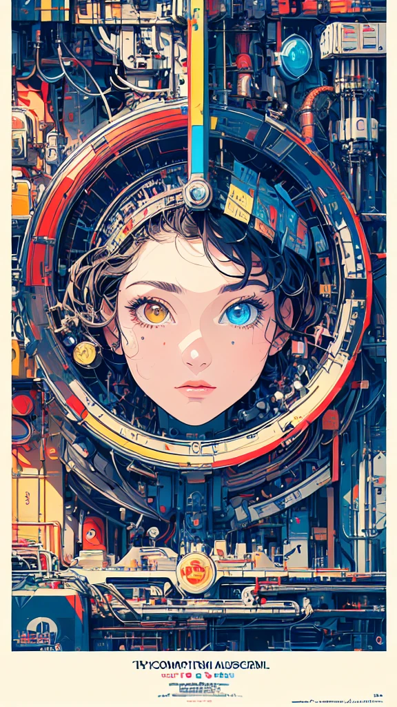 (((masterpiece, highest quality))),(((solo:1.2))),(((1girl:1.2))),32k wallpaper, very detailed, poster, vintage science fiction,(((((geometric cinematic movie poster))))), (bauhaus), shape,(((abstract))),(mid century modern),movie poster,(((((portfolio))))),(((((Close-up))))),(((((bust up))))),((((more various angle)))),(((highlight))),Vast landscape,((((heterochromia)))),(((complete. detailed face))),(((Extremely talented))),(((most complecated machine))),((Overall colorfully))(((text))),(((typography))),(((sentence))),(((Label))),(detailed movie poster),(((((most complicated machine))))),(((genius mechanic))),