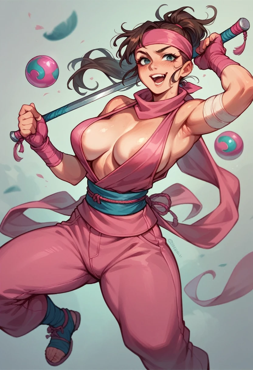 Pink Ninja Woman (( brown big tits ))