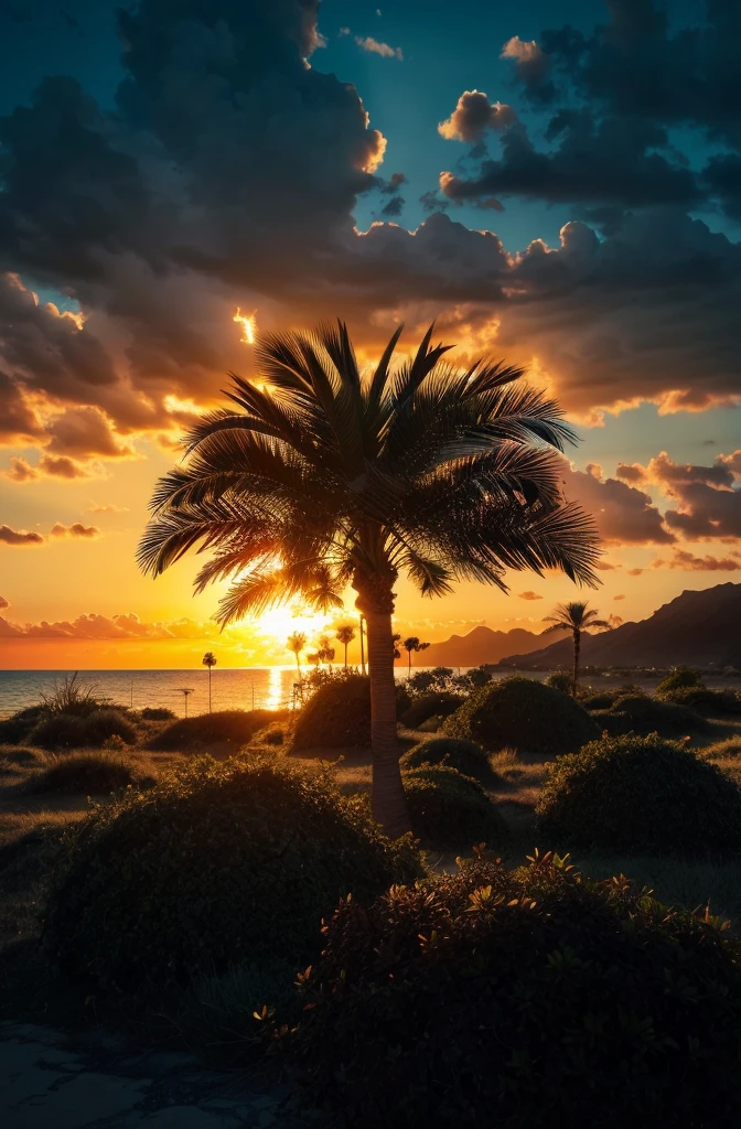 photorealistic landscape, natural landscapes, naturals, Natural Beautys, golden sunset, sky, sky Power, Detailed realistic sunset, palmtrees, God's city, Heavens Realm, mountainous landscape, Rivers of water, sunset Realism, natural treess, alone men, man on his back, man's back, panorama, Alpha Male, Caminho para o sky, heavenly, 8K Detailed Realistic Image, 16K Photorealistic Contrast, 8K Photorealistic Sharpness, Photorealistic 4K cores, 16K Photorealistic Shadows, 8K Photorealistic Textures, 16K Photorealistic Texture, 4K Photorealistic Light, 4K PhotoRealism, FullHD 4K Detailed Contrast, detailed sharpness FullHD 8K, detailed sharpness FullHD 4K, detailed sharpness, 2K detailed colors, lifelike colors, FullHD Detailed Shadows, 4K Detailed Textures, detailed texture, padoru, natural beautifuls, posh, chic