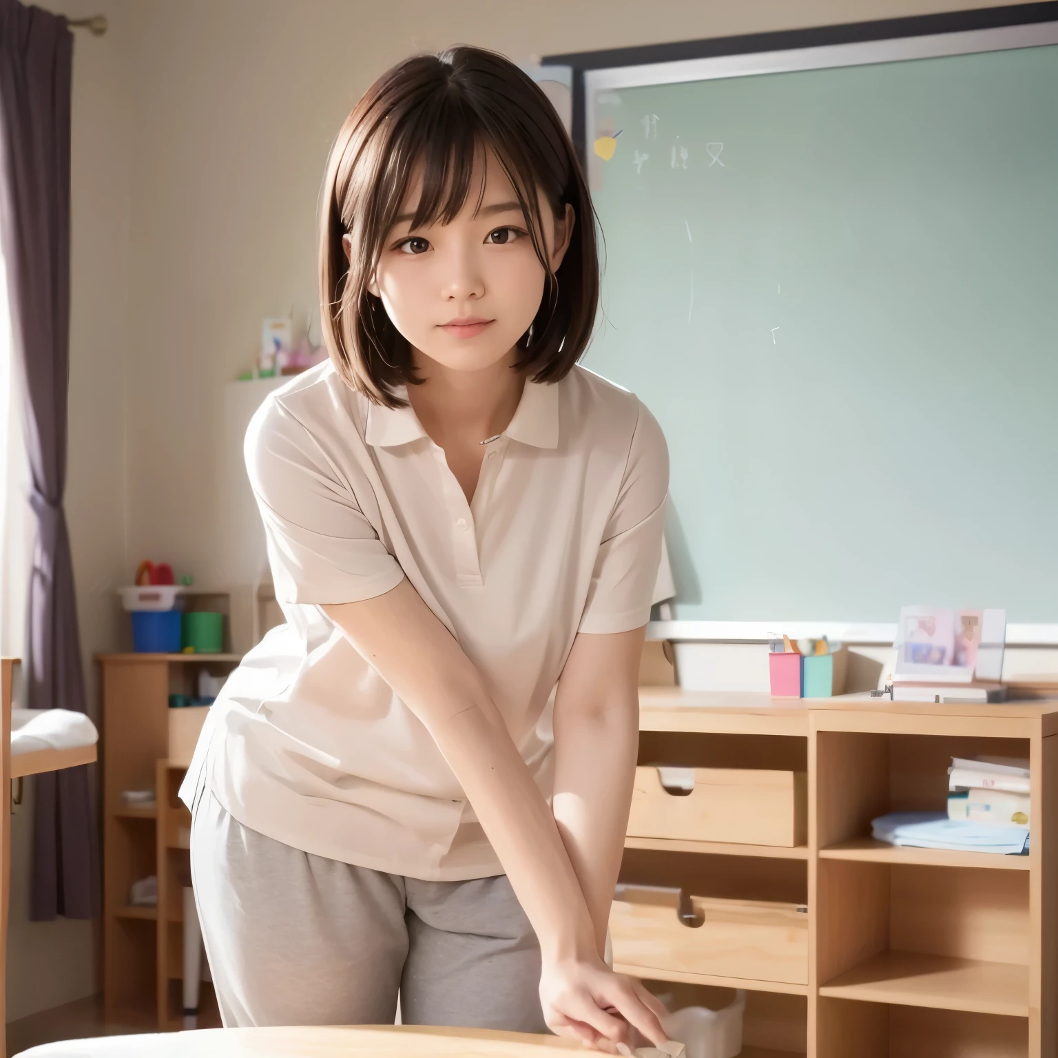 Make it the personal clothes of a  teacher.