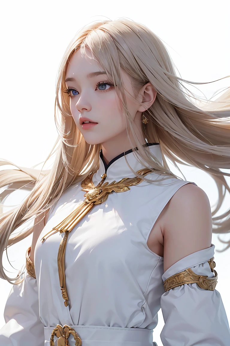 Girl with long hair, wear , whole body, White Background, Clean background, whole bodyショット:1.2, Detailed face, Fine grain, Detailed nose, Mouth details,((超High resolution,masterpiece,Super detailed,Awards:1.4,最high quality:1.2,High resolution,high quality))