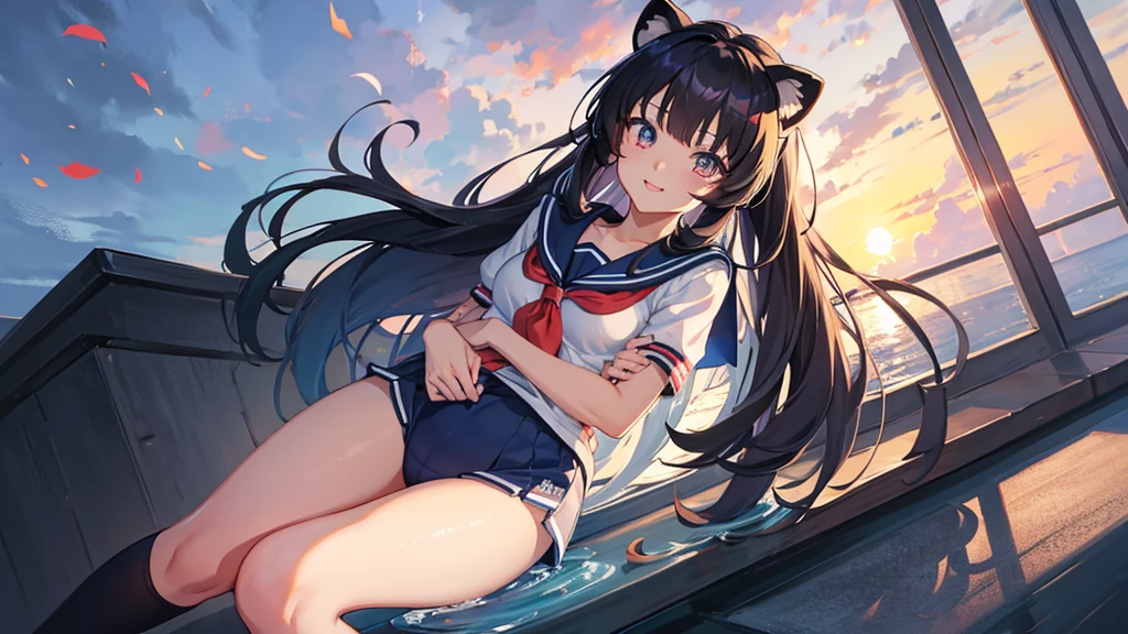 Raccoon Personification Sailor suit anime classroom