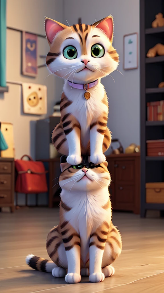 Cat，3d,Anime Style，high resolution，4K