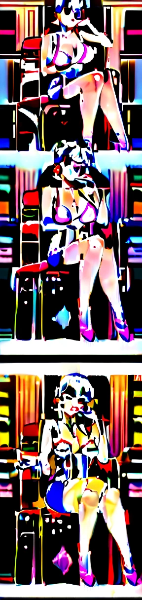 (((pixel art))), enjoying masturbation, drooping eyes, realistic skin, angle from below, swollen nipples, open legs, (shirt, skirt, panties), in the mall, main corridor,