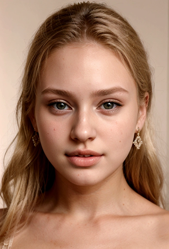 beautiful perfect 18 year old blonde girl with perfect face biting lip , shiny lips