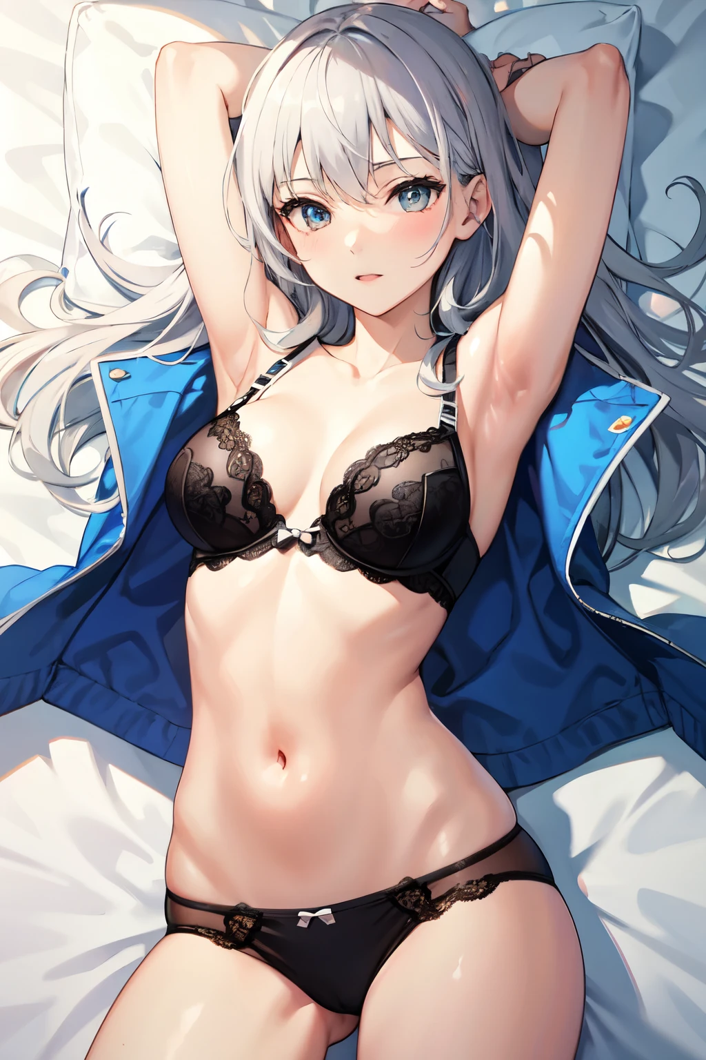 high school girl,Calvin Klein Underwear,Silver Hair