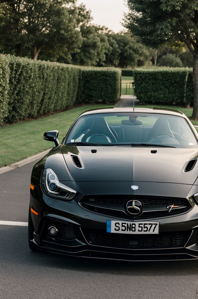 Chic black sports car