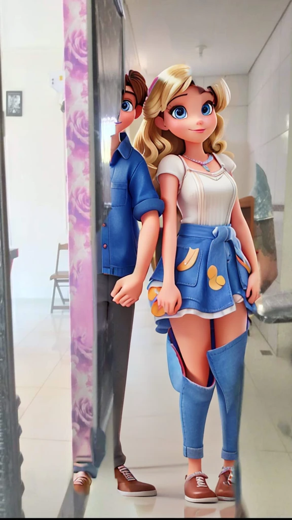 Create a Disney 3D drawing couple