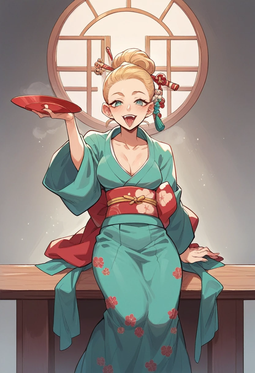 Femme en kimono (( Kale / bionde / 18 ans ))