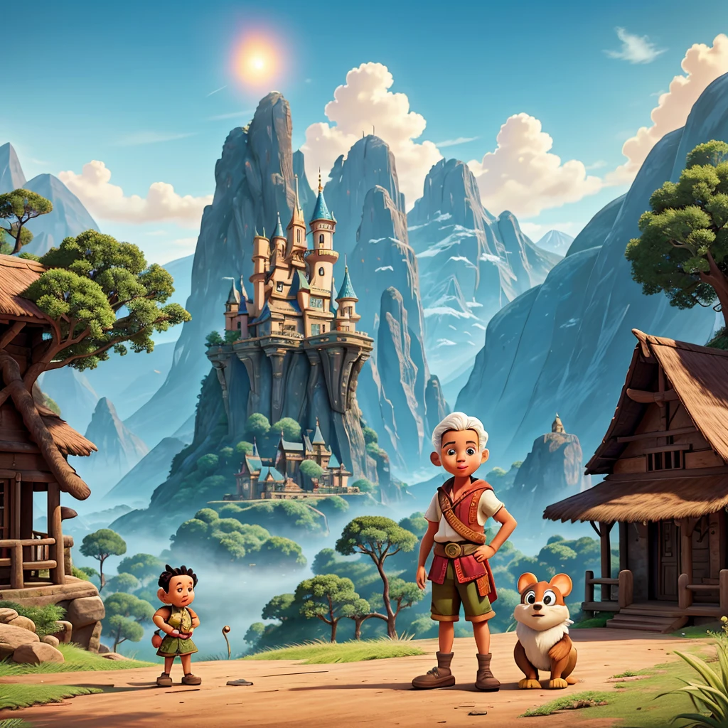 Poster for the Disney film entitled BAMPIT, set in a kingdom surrounded by mountains 