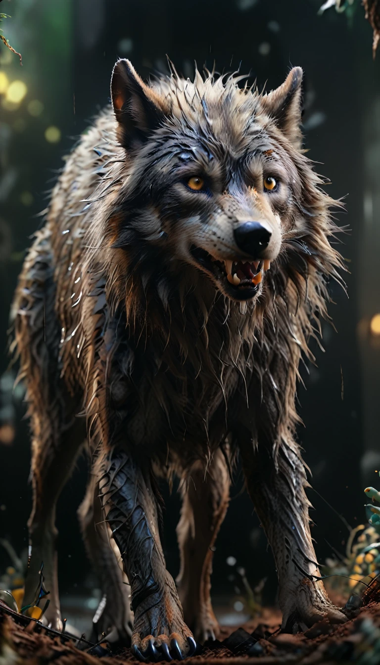 There is a kind of beast，doll，The body is covered with coarse, hard, and thorny hair（best quality，4K，8K，High level，masterpiece：1.2），Ultra Detailed，（lifelike，Photo real，Photo real：1.37），Highly detailed animals，Complex patterns，Realistic lighting，Fantasy Creatures