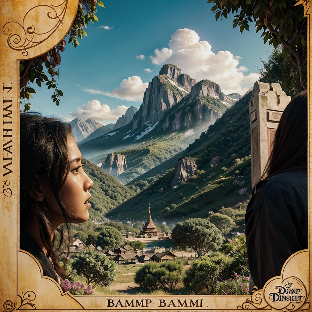 Poster for the Disney film entitled BAMPIT, set in a kingdom surrounded by mountains