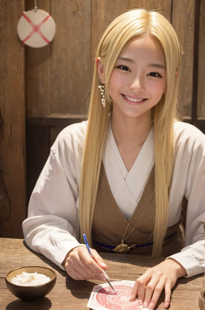 Mori Cute Smile Blonde Fortune Telling