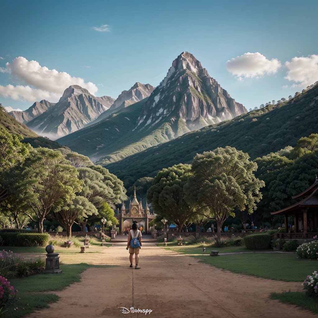 Poster for the Disney film entitled BAMPIT, set in a kingdom surrounded by mountains