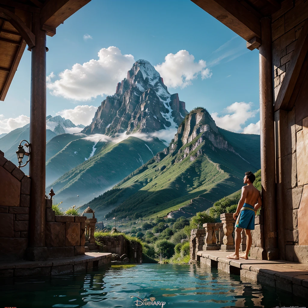 Poster for the Disney film entitled BAMPIT, set in a kingdom surrounded by mountains
