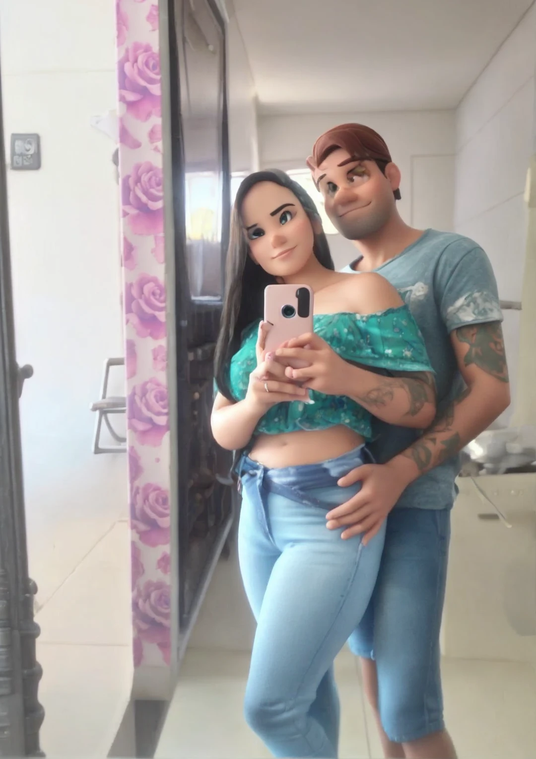 Create a couple like this Disney 3D style photo