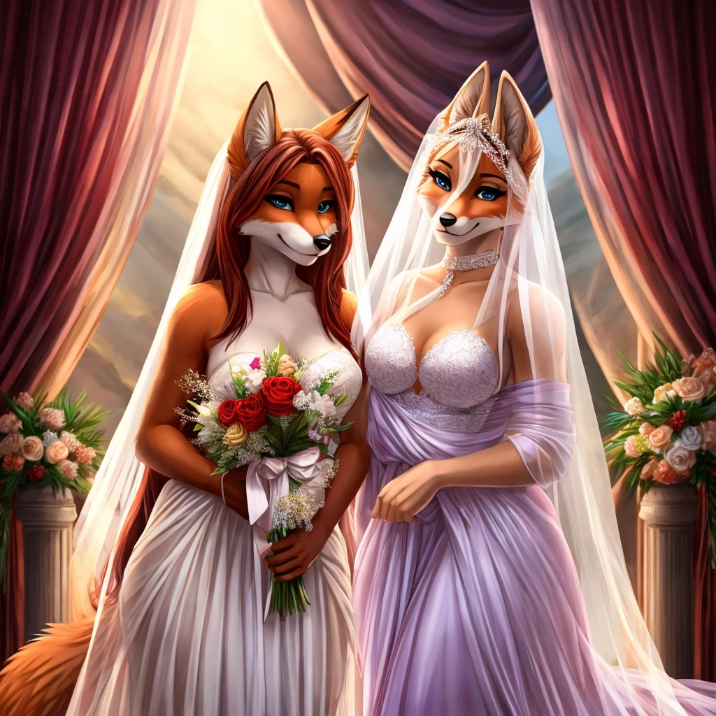 furry fox yiff bride long veil veil veil women & women&#39;s wedding dress wedding dress puffy lace wedding dress long veil tiara chapel,
