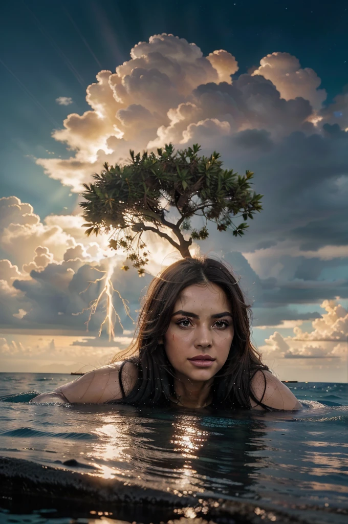 Celestial Tree, big tree, paisaje, panorama, Sky Heaven, naturey, palmtrees, Cedars, forst, Rivers of water, Thunder Light, Detailed Realistic FullHD Fotorrealism, Majestic, comely, fire, villany,  Thunders, Sky Thunders, Woman, Woman's in the Waters, Beauty Woman, Stars, photorrealistic 6K, UltraHD Detailed, detailed colors 8K, Elegant beauty, floor, stele, lightning strikes, heavens, Divine Sky, tempest, Towards the heavens, heavenly, Godlike, photorrealistic, Rendering, 4K, 8K, detailed textures, detailed shadows, padoru, detailed colors, Gods Sky, UltraHD 16K Details, 16K photorealistic textures, detailed sharpness 16K, detailed sharpness, detailed colors, realistic shadows, Ultra realistic textures, High Power, Natural Beauty, natural colors, realistic contrast, Texturas photorrealistics, detailed colors, lifelike colors, detailed shadows, Textuta photorrealistic FullHD, Sombras photorrealistics 8K, HD photorrealistic, 8K Ultra Realistic Details, Cor photorrealistic 4K, FullHD Detailed Lights, Texturas Detalhadas photorrealistics 8K, Nitidez photorrealistic, villany, detailed 4k, ultra detaild, contraste realista de 8K, detailed sharpness, cores Ultra HD, chic,